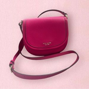 NWOT Kate Spade Pebbled Leather Crossbody Bag - Hot Pink